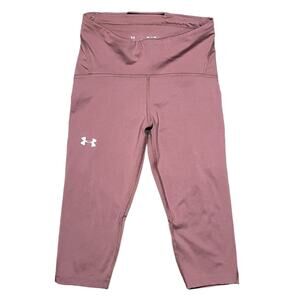 Under Armour Fly Fast Speed Mauve 3/4th Capri HeatGear Leggings Women Small